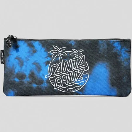 Santa Cruz Glow Dot Mono Pencil Case in colour cobolt tie dye