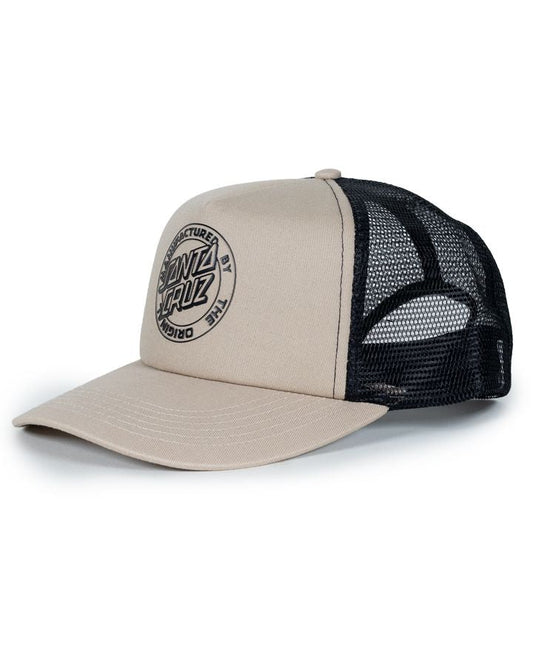 Santa Cruz MFG Dot Trucker Cap in colour natural