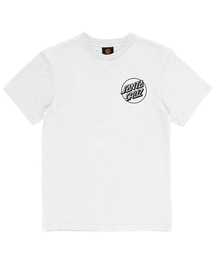 Santa Cruz Opus Screaming Hand Youth Tee in white from front