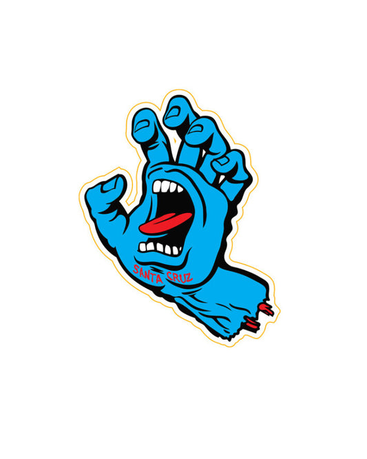 Santa Cruz Screaming Hand Decal Sticker in blue