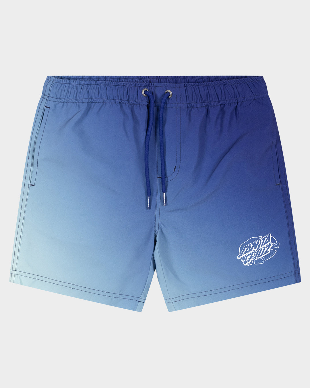 Santa Cruz Youth Universal Oval Dot Boardshorts in colour blue fading white towards bottom of leg 