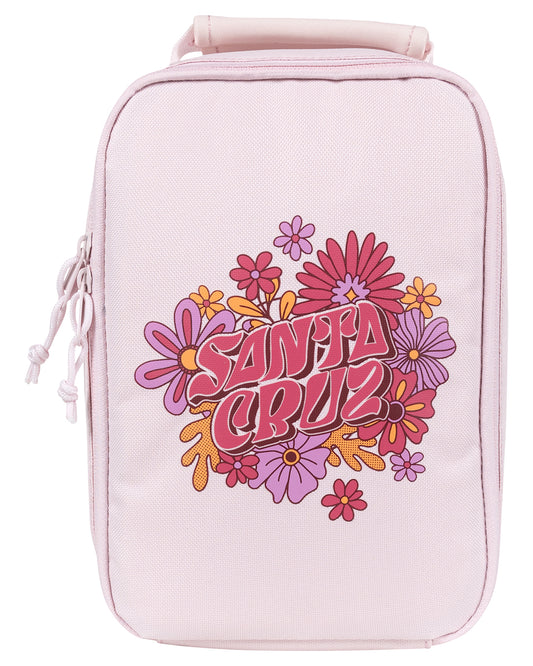 Santa Cruz Vibes Insulated Lunchbox in pnk with two zips 