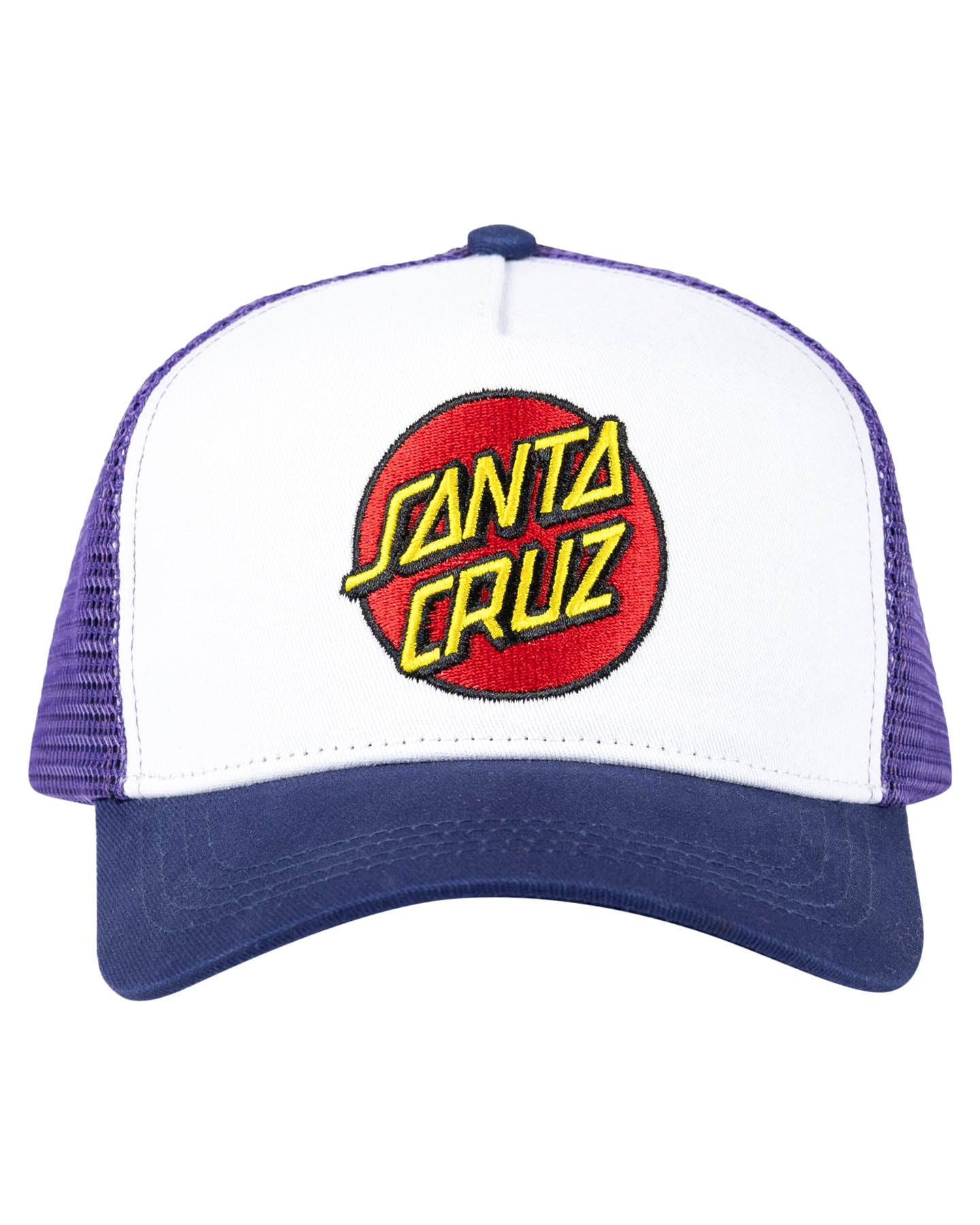 Santa Cruz Classic Dot YOuth Trucker Cap in dark blue