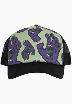 Santa Cruz Youth Crowded Hand Trucker Cap in colour sage