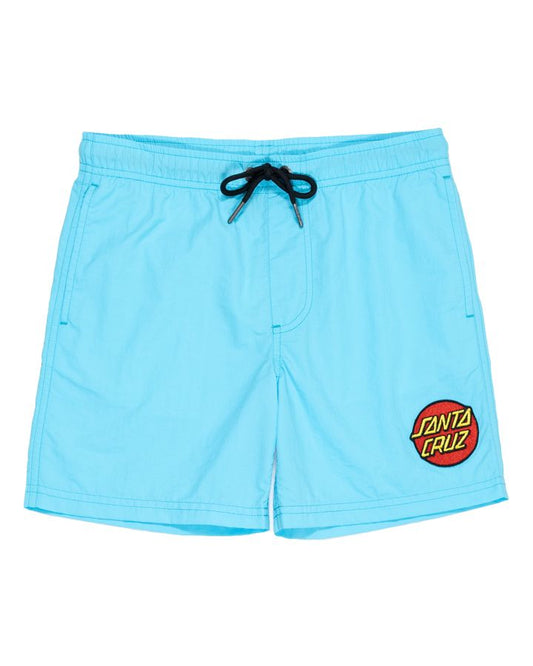 Santa Cruz Youth Classic Dot Cruzier Shorts in turquoise from front