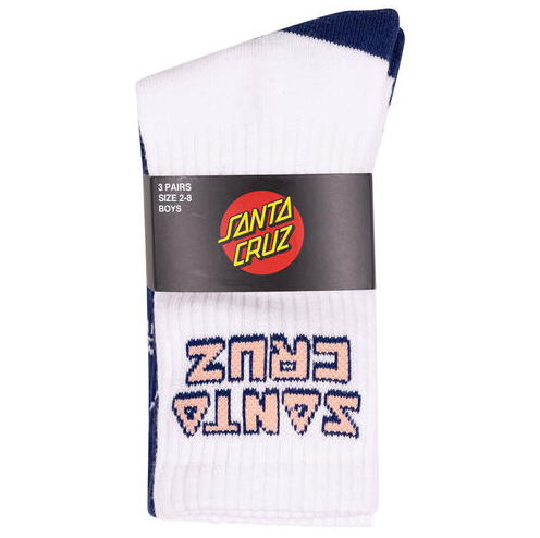 Santa Cruz Tripper Deconstruct Kids Crew Socks (US 2-8) in the pack