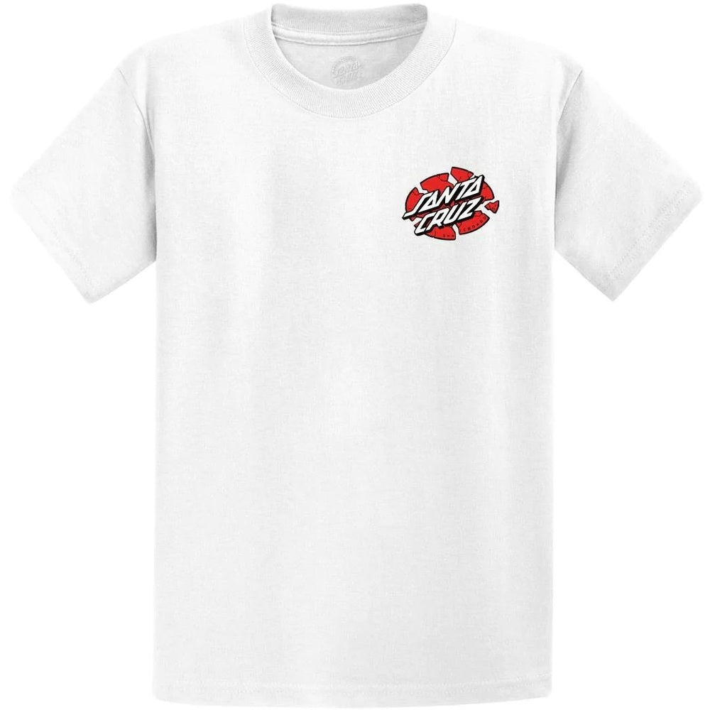 Santa Cruz Youth SC Meek OG Slasher Tee in white showing the front