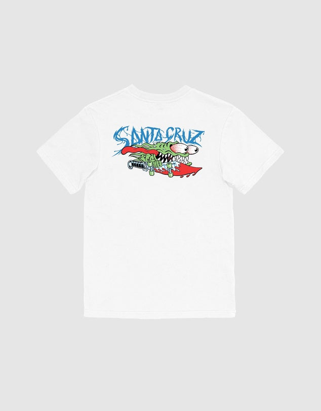 Santa Cruz Youth Meek SC Slasher Tee in white