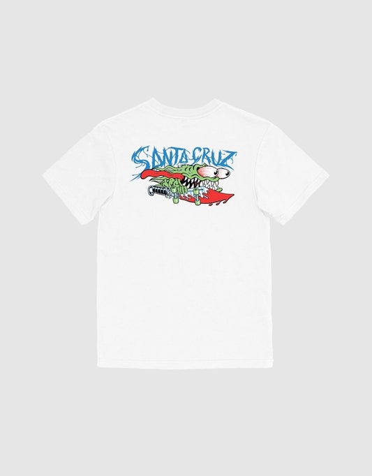 Santa Cruz Youth Meek SC Slasher Tee in white