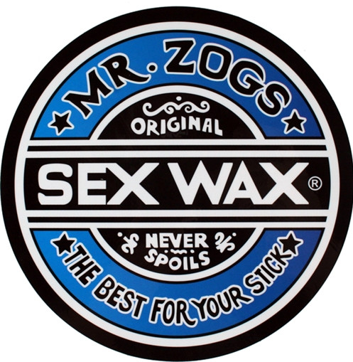Sex Wax 7" Sticker (~18cm) blue black