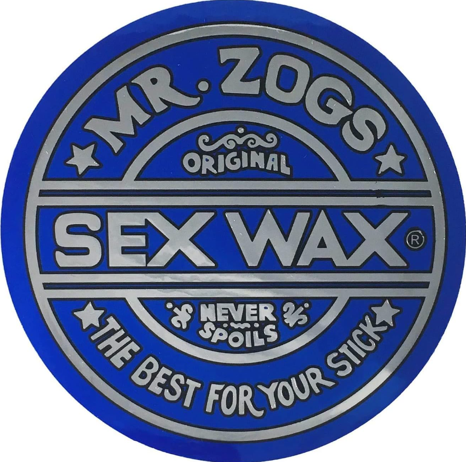 Sex Wax 7" Sticker (~18cm) blue silver