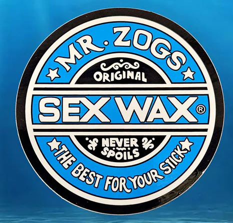 Sex Wax 7" Sticker (~18cm) blue, black