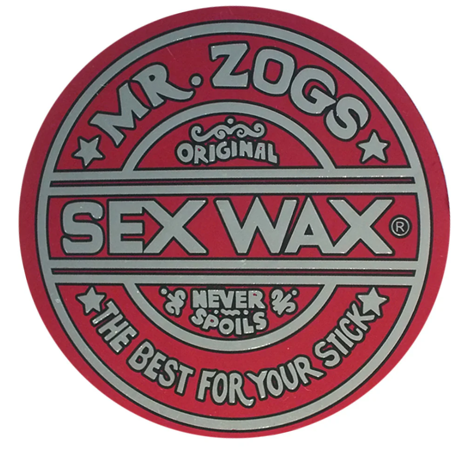 Sex Wax 7" Sticker (~18cm) red silver