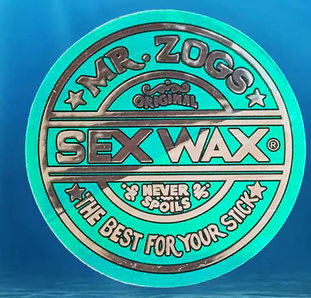 Sex Wax 7" Sticker (~18cm) teal silver
