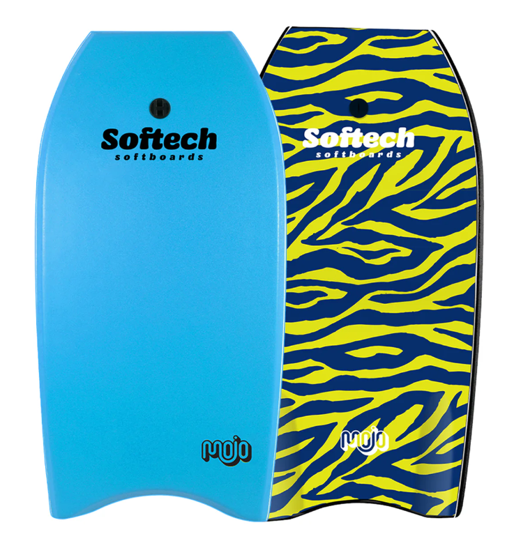 Softech Mojo 42" EPS Bodyboard in sky blue zebra colourway