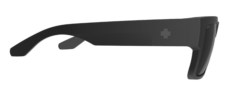 Spy Cyrus Matte Black frames with Happy Polarised Murdered Lens Sunglasses from the right hand side