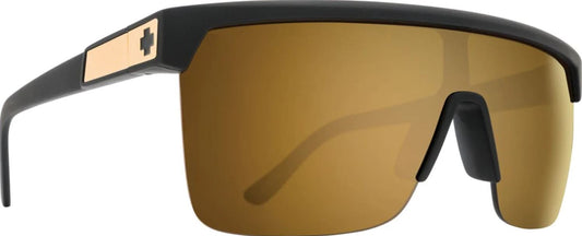 Spy Flynn 5050 25th Anniv Matte Black frames with HD Bronze Gold spectra mirror lens Sunglasses