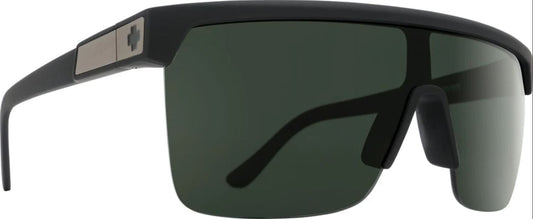 Spy Flynn 5050 Soft Matte Black frames with HD Plus Grey Green lens Sunglasses