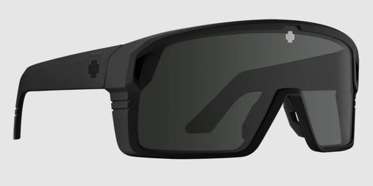 Spy Monolith Matte Black frames with Happy Grey Green Black Mirror  Lens Sunglasses