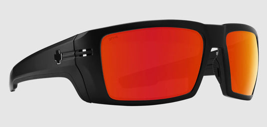 Spy Rebar ANSI Matte Black Frame with Happy Bronze Red Spectra Sunglasses
