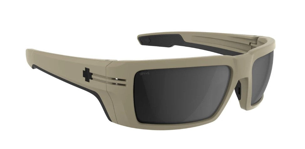 Spy Rebar SE ANSI Matte Sand frames with Happy Grey lens Sunglasses

