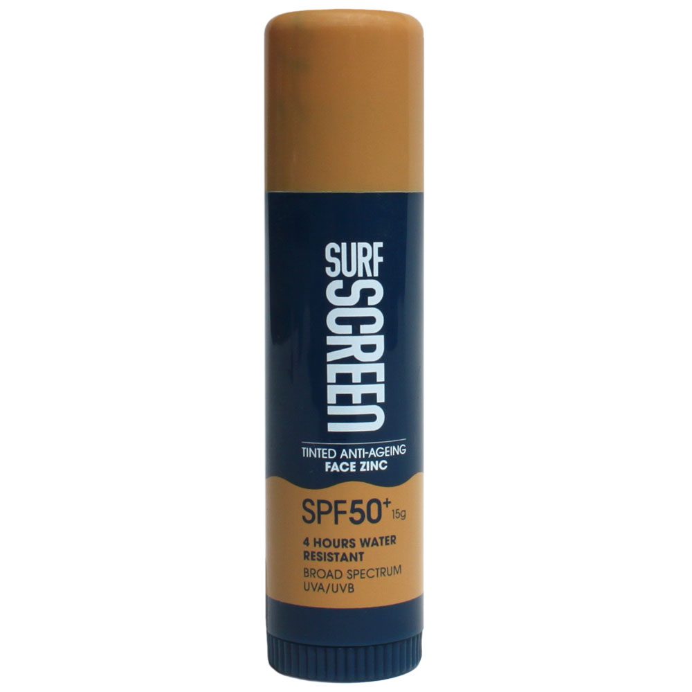 Sticky Johnson Surfscreen 15g Zinc Stick SPF 50+ in tan colourway