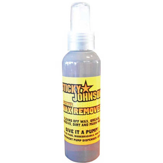 bottle of STICKY JOHNSON CITRUS WAX REMOVER