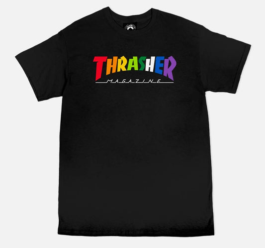 Thrasher Rainbow Mag Tee black Mens