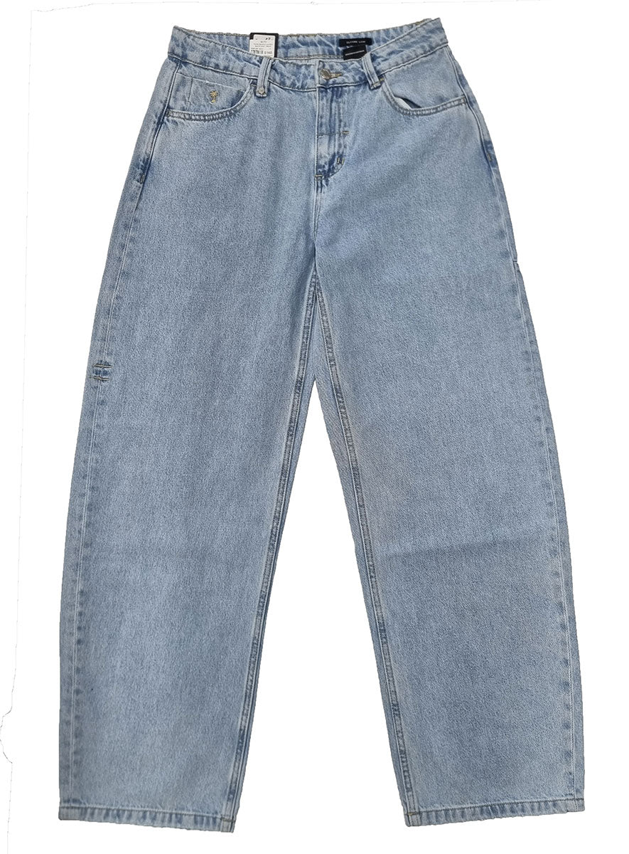 Thrills Sloane Low Rise Barrel Jean in ageless blue from front