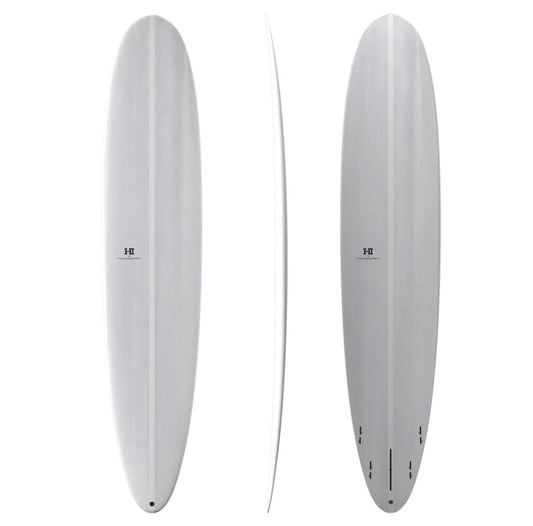 Thunderbolt Harley Ingleby 9'1 HIHP Longboard in white colourway made in thunderbolt red construction