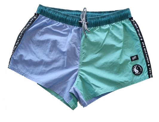 Town and Country Hype Womens Beach Shorts in into the blue colourway from the front