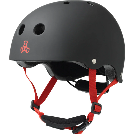 Triple 8 - Lil 8 Certified Youth Skate Helmet in black rubber
