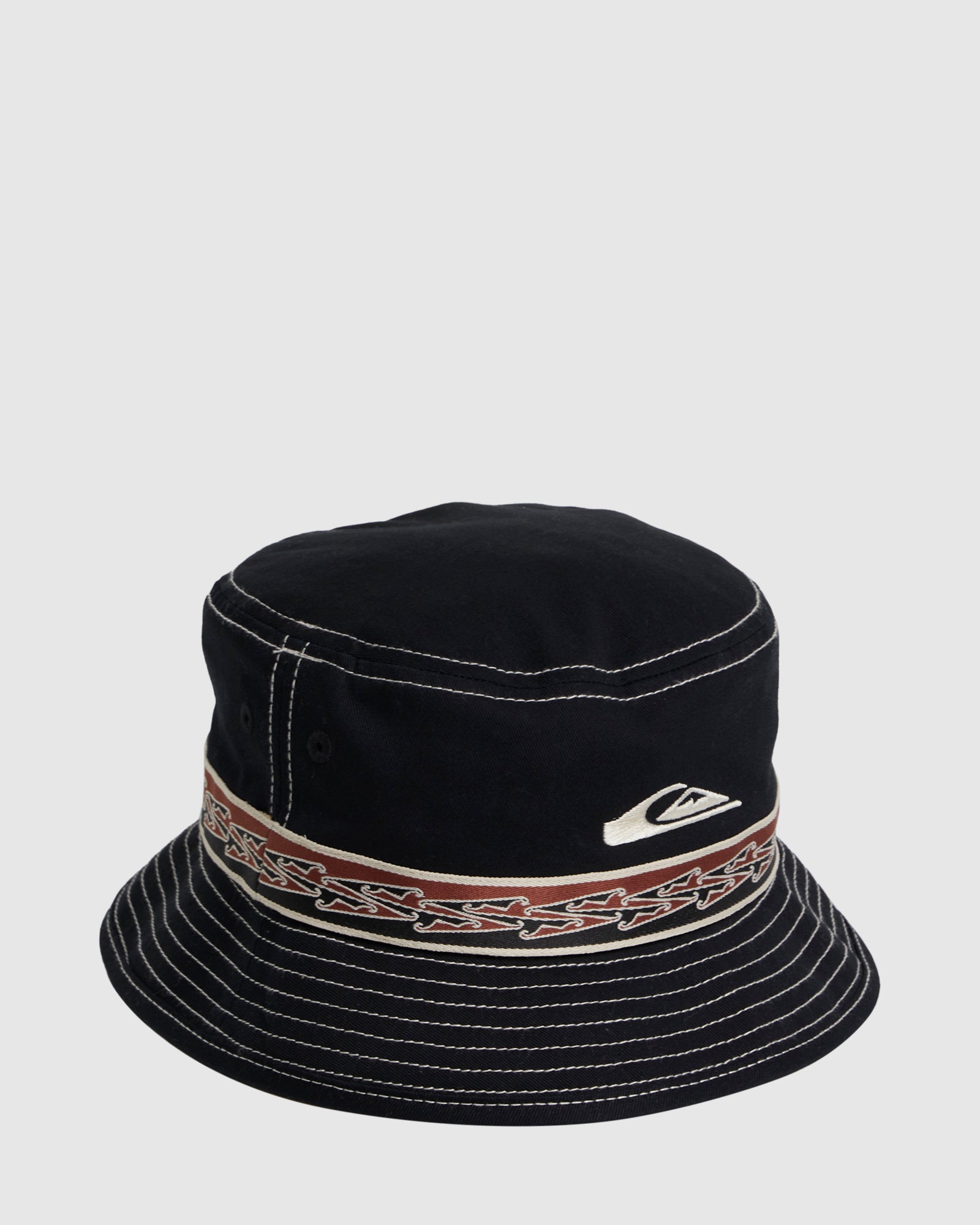 Quiksilver Tawhiro Bucket Hat in black with Maori panel