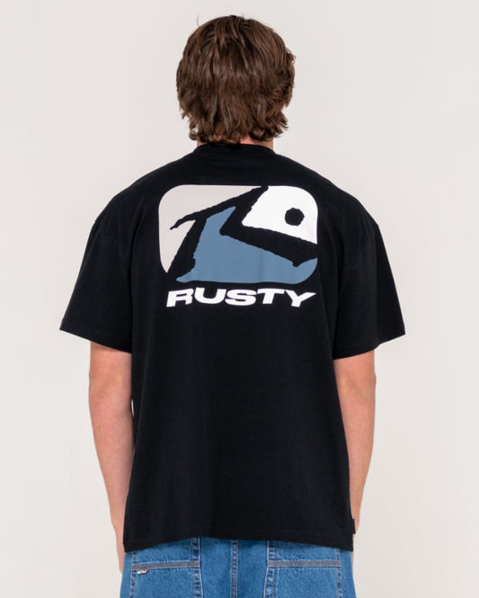 Rusty Phenom T-Shirt  in black from rear