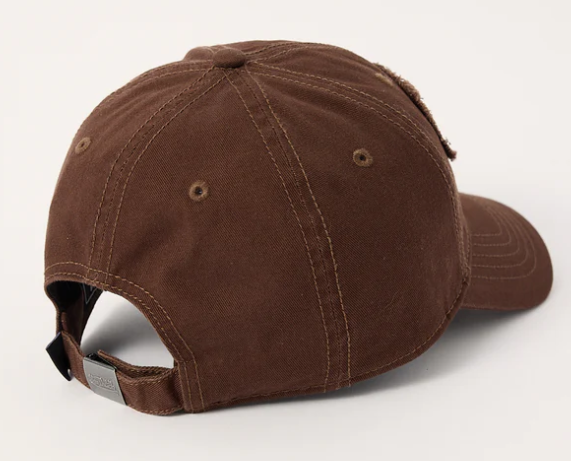 Von Dutch Oval Distressed Unisex Dad Cap - Brown from rear