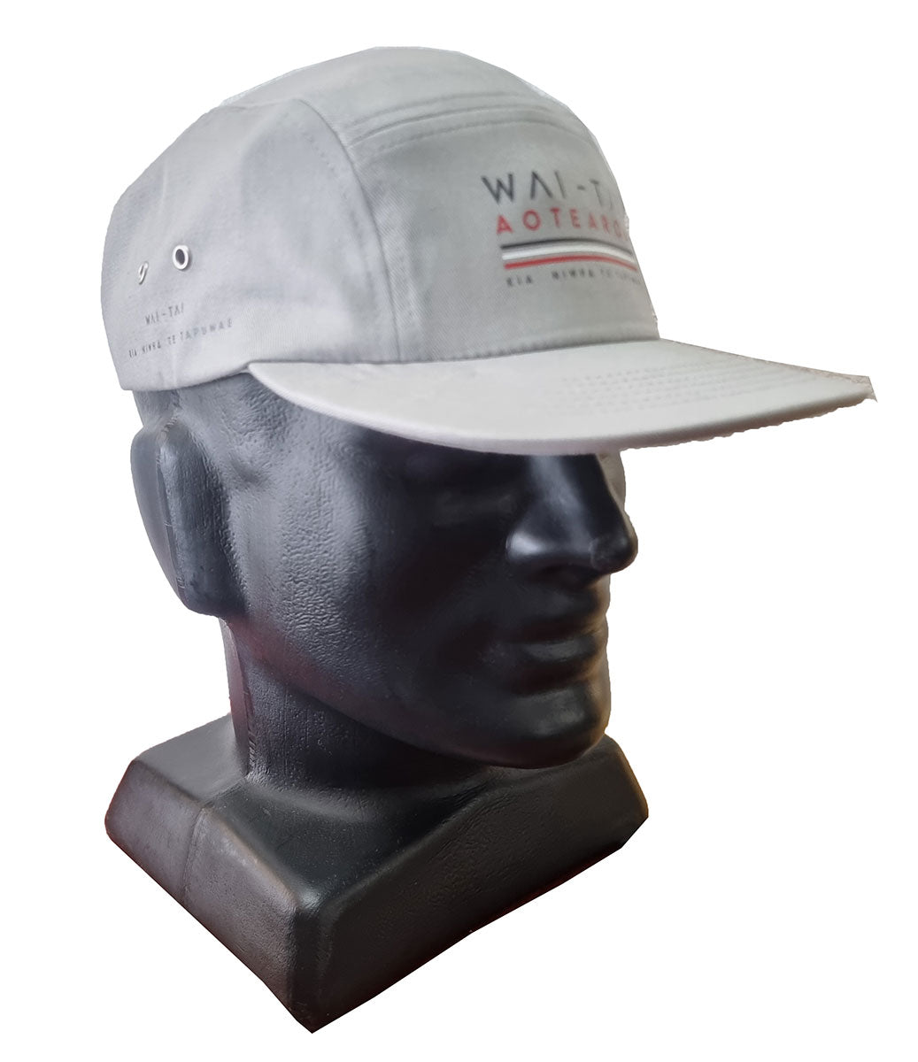 Wai-Tai Tohu Potae (5 Panel Cap) in grey