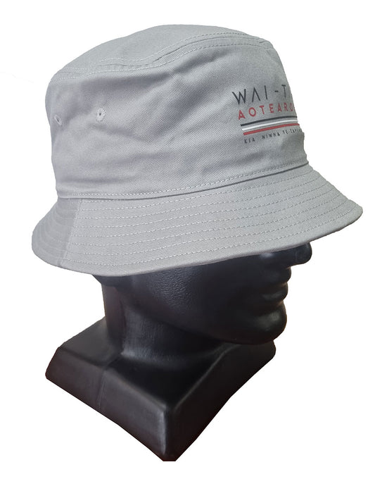 Wai-Tai Tohu Potae (Bucket Hat) in grey