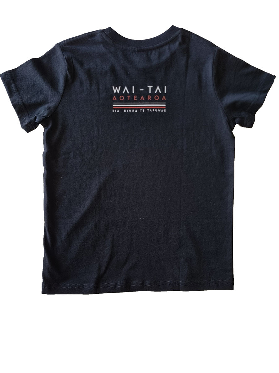 Wai-Tai Kids Tohu Tee in black from rear