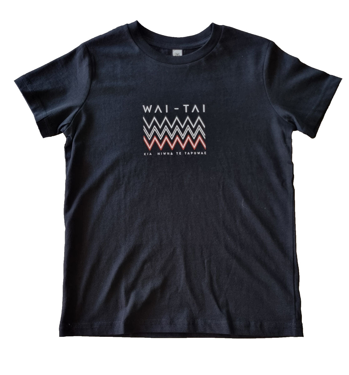 Wai-Tai Kids Tohu Tee in black from front