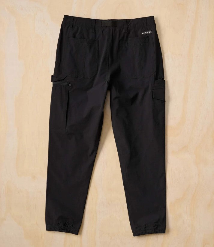 X-DMG X03 Cuffed Nylon Pants in black from rear