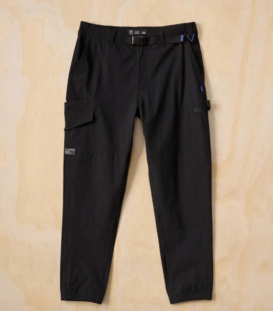 X-DMG X03 Cuffed Nylon Pants in black from front